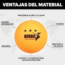 Set de Pelotas de Pong, Tenis De Mesa, 60 Piezas 40 mm Práctica Durable Bolas de Pong, Alto Rendimiento y Tecnología, para el Entrenamiento de la Competencia Entretenimiento - Naranja - Ver 3