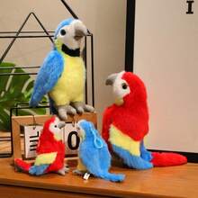 1pc Cute Realistic Parrot Plush Stuffed Animal Doll, Soft Plush Parrot Doll, Backpack Hanging Decor, Keychain, Children's Doll, Birthday/Christmas Gift - Multicolor - View 5
