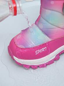 Warme Stiefel für Kleinkind Mädchen Winterstiefel Kinderschuhe Regenstiefel wasserdicht für Outdoor