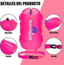 TAGNEFLOR Boya de Natación Aguas Abiertas - Flotador de Natación Salvaje,Flotador de Remolque Ligero con Bolsillo Impermeable para Teléfono |  Visibilidad Alta | Adultos/Niños - Naranja - Ver 3