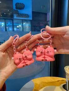 2 件/套情侣钥匙扣系列，卡通人物背包挂饰，毛绒磁铁挂链，汽车钥匙链和包包吊饰，夜光小人吊坠，圣诞节，感恩节，派对，生日礼物