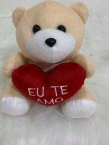 Kit 5 Teddy Bear With Embroidered Heart "I Love You" 20 Cm - Valentine's Day, Mother's Day - Màu nâu  Mocha - Xem 3