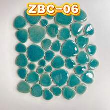 200g/7,05oz Carreaux de mosaïque en céramique de couleurs assorties, morceaux de mosaïque en céramique ovale de tailles mixtes, convenant pour les artisanats DIY, les œuvres d'art murales en mosaïque, les escaliers, les piscines, les décorations intérieures et extérieures