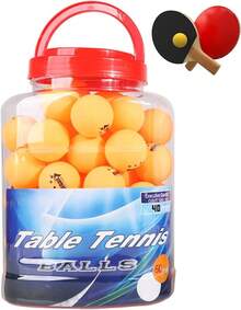 Set de Pelotas de Pong, Tenis De Mesa, 60 Piezas 40 mm Práctica Durable Bolas de Pong, Alto Rendimiento y Tecnología, para el Entrenamiento de la Competencia Entretenimiento - Naranja - Ver 13