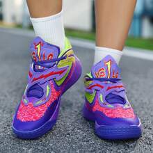 Chaussures de basket à lacets avec empiècement pour hommes et femmes, antidérapantes, résistantes à l'usure, amortissantes, en maille respirante, légères, pour étudiants, chaussures de sport, bottes de combat montantes