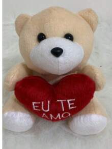 Kit 5 Teddy Bear With Embroidered Heart "I Love You" 20 Cm - Valentine's Day, Mother's Day - Màu nâu  Mocha - Xem 2