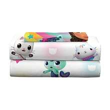 Gabby's Dollhouse Bedding Super Soft Sheet Set 3 Pcs Twin - Gabbys娃娃屋床單套裝 - 查看 5