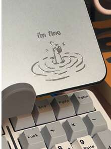 I'm Fine Feeling First DIY Metal Stickers, Funny Thumb Up Creative Stickers For Notebook, Laptop, Waterproof Phone Stickers