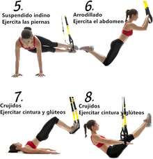 Entrenamiento de suspensión TODO EN: correas de entrenamiento de resistencia, kit de entrenamiento de resistencia física para ejercicios de cuerpo entero en interiores o exteriores , quemar grasa - 1 - Ver 3