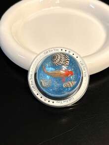 1pc Magnetic Sliding Phone Stand, Carp Shell Faux Pearl Starfish Spherical Desktop Phone Holder Compatible With IPhone, Android Phone, Gift For Birthday, Family, Friends Push-Pull Phone Grip Phone Accessories