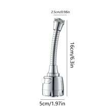 1pc Faucet Splash Shower Head Aerator, Kitchen Sink Tap Water Outlet Extension, 2 Water Flow Modes Adjustable, Long Flexible Hose - Silver - View 7