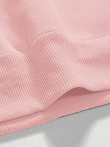 Men's Autumn/Winter Minimalist Mountain Print Pocket Drawstring Hoodie Sweatshirt, Long Sleeve Top - Pink - View 8