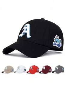 1 Stück Unisex Wal & Buchstaben bestickte verstellbare Lässig Baseballkappe für den Alltag