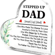 لوحة زخرفية الأبعاد من الاكريليك بنص فرنسي "أحبك يا أبي"، بتصميم قلب ثنائي الأبعاد، لا يحتاج إلى بطاريات، ديكور المنزل والمكتب، هدية كلاسيكية مناسبة طوال العام، مسطح ثنائي الأبعاد