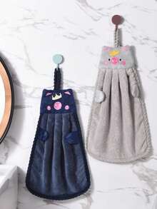 منشفة يد كرتونية على شكل للأطفال، ماصة للرطوبة بشكل عالي، منشفة يد معلقة للحمام والمطبخ، قطعة غسيل جميلة