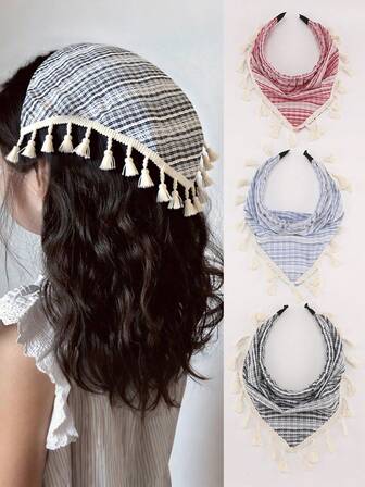 1 件女孩时尚度假风格流苏头带