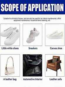 jakehoe 白色运动鞋清洁套装 - 鞋边清洁剂、去污剂、增白清洁剂、海绵、固体去污膏、多用途清洁霜 - 彩色 - 查看 7