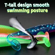 20pcs/Pack, Single Piece Size: 6.1cm, 1.3g, Fishing Soft Bait, Fish Bait, Fishing Supplies, Dual-Color Lure Bait, Artificial Bait, Lifelike Fish Bait, Suitable For All Water Bodies