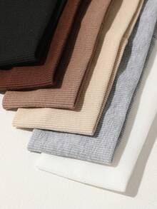 6 pezzi/1 pezzo Fasce elastiche multicolore per sport, donna e uomo, accessori per capelli per yoga e corsa, assorbenti del sudore, fasce per capelli alla moda, fascia da donna colore caffè per l'autunno, bandana, fascia per allenamento invernale per vacanze, sciarpa elegante estiva per donna - 6 pezzi multicolore - Visualizzare 3