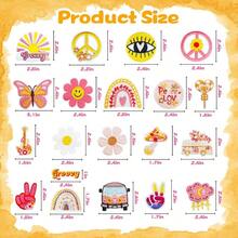 22Pcs Summer Iron On Patches Vintage Embroidered Patches Cute Hawaiian Applique Patches Clothing Backpacks Jeans Hats