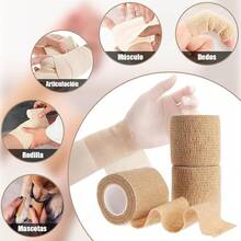 NIAWEA 2 Piezas Vendas para Box (5 Metros) Y 2 Roll Vendaje Deportivo (5cmx4.5m),Vendas Elásticas de Boxeo,Protección de Muñecas y Nudillos para Estiramiento,Deportes,Fitness,Artes Marciales Mixtas - Negro - Ver 8