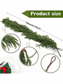 1pc 2025 Artificial PE Soft Needle Norfolk Pine Christmas Tree, 180cm/270cm/150cm/120cm/190cm/8FT, Dense And Thick Texture, Suitable For Christmas Ornaments, Wreaths, Home Decor, Indoor And Outdoor Christmas Decoration