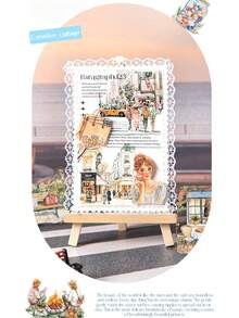 20 piezas Pegatinas de PET de la serie de estilo de vida festivo, pegatinas decorativas de PET, material básico creativo, pegatinas decorativas impermeables, ideales para manualidades de scrapbooking, suministros de diario, tabletas, teléfonos, fotos y artesanía, tarjetas (viaje, paseo por la ciudad, estancia en casa, campamento en el bosque, el mar, campos del campo)