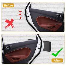 4 piezas Almohadillas de espuma con refuerzo de rejilla para parachoques de garaje, protectores de borde de puerta sin residuos, tiras de espuma de goma con adhesivo alto para parachoques de puerta de automóvil, fácil de instalar y quitar, adecuado para protección de pared, piso, puerta y superficie metálica