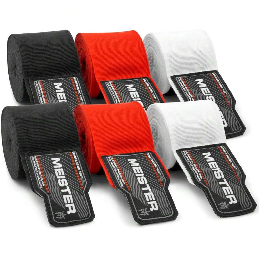Vendajes Semi-Elásticos para Adulto de 180 in (457 cm) para MMA y Boxeo - Paquete de 3 Pares - 1 - Ver 1