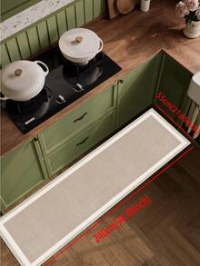 1pc Premium Diatomite Kitchen Mat With Minimalist Line Pattern, Luxurious And Fashionable, Cushioning Anti-Fatigue, Absorbent Quick Dry Anti-Slip Kitchen Rug Carpet, Suitable For Kitchen, Bathroom, Entrance, Laundry Room - Multicolor - View 19