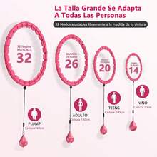 LIKYO Weighted, 32 Nudos Desmontables para Adultos Y Principiantes,Aro de Fitness Infinito Ajustable y Desmontable, 2 en 1 Equipo de Ejercicio de Cintura y Abdominales - 1 - Ver 3