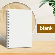 Metal Wire Coil Notebook With Strap, Grid, Lined, Blank Inner Pages, Folder Combination, Minimalist, Portable, Waterproof, School & Office - Beige - View 9