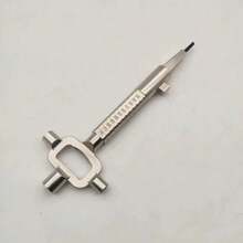 Herramienta multiusos de giro de husillo de torner de leva de calibre de cilindro de cerradura para reparación de automóviles y accesorios de extracción de cilindros de cerrajero - Plateado - Ver 2