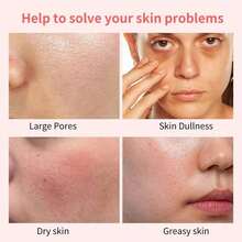 2 件胶原蛋白和毛孔清洁面膜套装，平滑和滋润肌肤，深层清洁杂质，提亮肤色，面部和鼻部护理，日夜面膜 - 藍色+粉紅色 - 查看 3