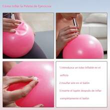 2pcs Pelota Pilates Incluye Pelota Yoga Grande de 65cm y Pilates Mini Ball de 25cm,Pelota para Embarazadas Antideslizante y Antichoque,Pelotas para Ejercicio chica Antipinchazos para Deportes,Fitness - rosa - Ver 9