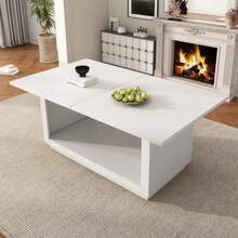 Extendable Dining Table, Square Dining Table, Coffee Table, Length 140/180 X Width 70 X Height 76.5 Cm, Modern And Simple Dining Table, White