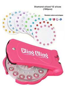 Hair Bedazzler Kit With Rhinestones, Glam Collection Hair Gems For Girls,Come With Glam Styling Tool And 75 Gems - Load, Click, Bling! Hair, Fashion, Anything