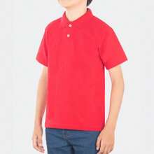 Young Boys Polo Shirts - Red - View 5