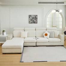 1pc Elastic Elastic Sofa Cushion Cover For All Seasons, Anti-Slip Sofa Cover, Living Room Sofa Protective Cover Suitable For L-Shaped Sofa And 1234-Seater Sofa - Beige - View 4
