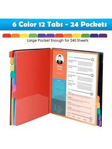 A4 Rainbow Data Organizer, File Folder Organizer - File Folder Organizer, Large Capacity Korean Style Simple Office Supplies,Back To School,School Supplies - Multicolor - View 4