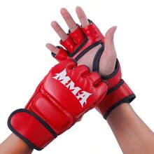一副成人半指MMA拳击训练手套，适用于散打.泰拳.MMA.UFC等运动 - 彩色 - 查看 10