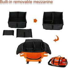Bolsa de primeros auxilios vacía para traumatismos médicos de emergencia, organizador de bolsa de primeros auxilios EMS EMT, bolsa de hombro 17 x 11 x 7 pulgadas - Naranja - Ver 11