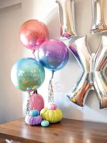 10 pièces Ballons ronds dégradés en feuille - 22 pouces, décorations de fête multicolores, convient pour les anniversaires, les événements de célébration, les mariages, les fiançailles, Thanksgiving, la saison des récoltes, Noël, les anniversaires, les célébrations de la rentrée scolaire, les fêtes à thème, la décoration intérieure