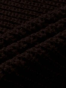 轻盈休闲针织毛衣，简约设计，宽松圆领套头衫，男女皆宜，适合秋冬季穿着。 - 棕色 - 查看 9