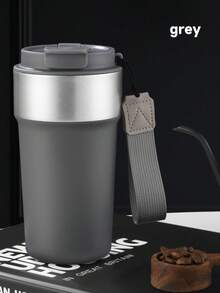 Caneca de Café Portátil de 500ml com Ótima Aparência: Apresenta uma Alça Conveniente para Preparar Qualquer Bebida, Três Aberturas para Beber e é Ideal para Viagens de Carro e Passeios