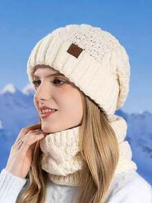 1/多件装女士韩版休闲针织帽，无檐帽，适合秋冬季日常佩戴 - 款式E - 查看 22