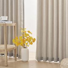 6 Panels Pinch Pleated Curtains Natural Linen Pinch Pleat Back Tab Semi-Shading Drapes With Hooks Rings Window Curtains Home Decor - LINEN - 查看 4