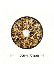 4.92/4.72 英寸多功能塑料花盆，带泡沫和石头填料 - 非常适合室内/室外装饰，易于清洁，节省空间的设计，室内植物配件 - 黑色 - 查看 6