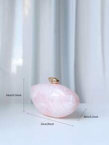 1pc Pink Marble Striped Stylish High-End Ballroom Accessory Evening Clutch Bag, Women's Handbag Shoulder Crossbody Asymmetrical Shape - Pink - View 8