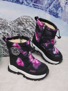 Toddler Warm Boots Girls Winter Snow Boots Child Rain Boot Waterproof Shoes Outdoor - Purple - View 16